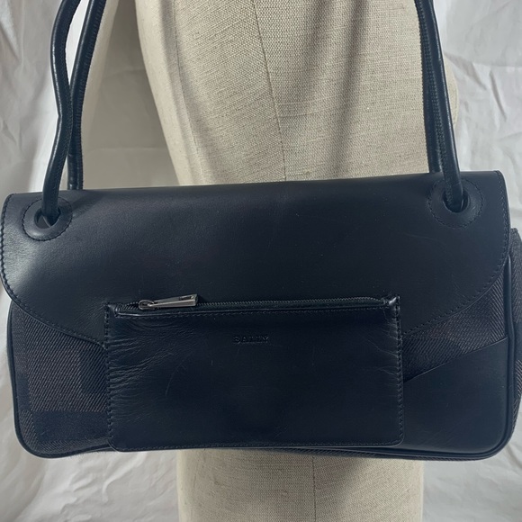 Genuine vintage BALLY black signature canvas and leather shoulder bag purse - Picture 9 of 15